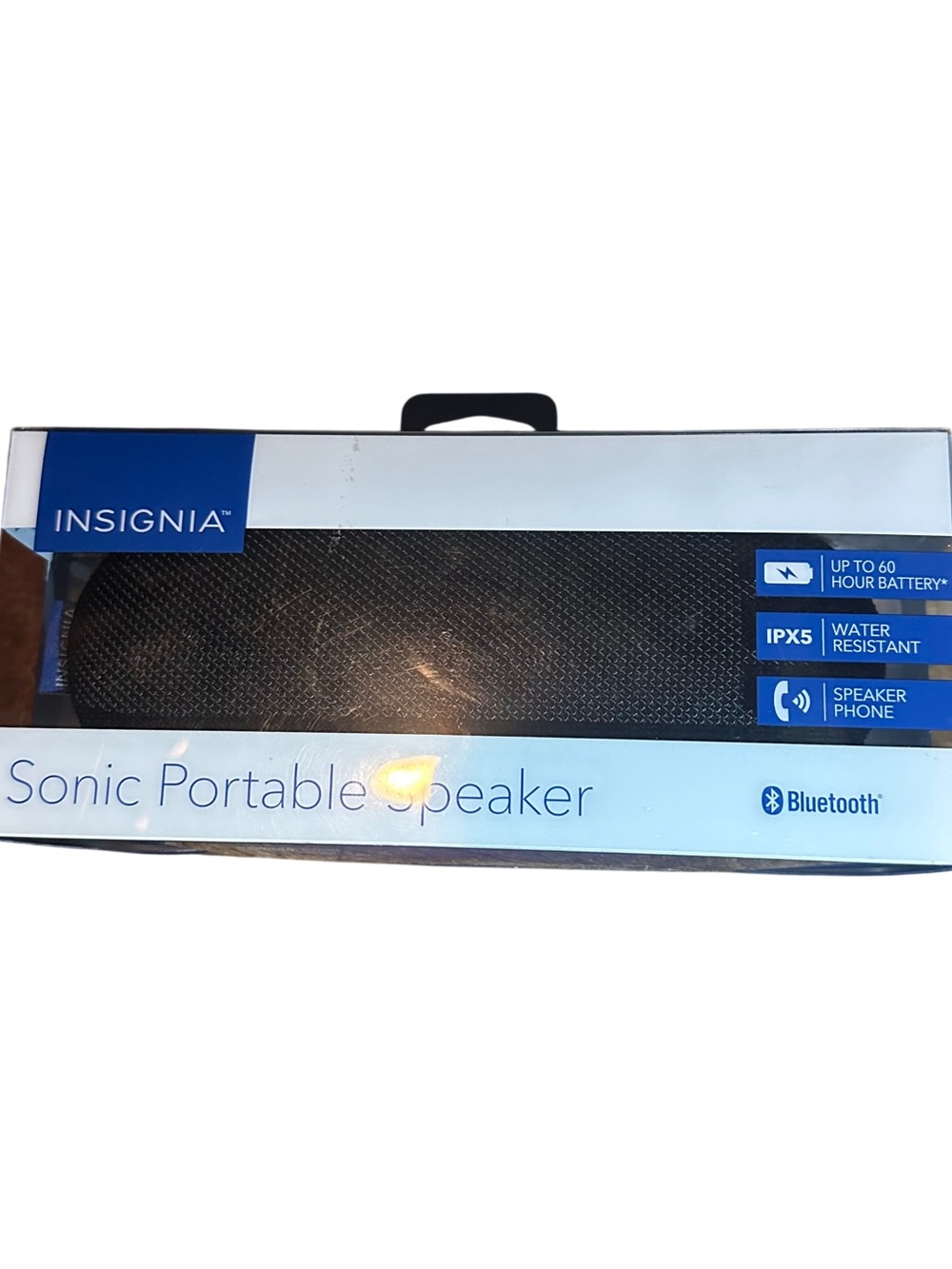 Insignia Sonic Portable Bluetooth Speaker - Black Up to 60 Hour Battery